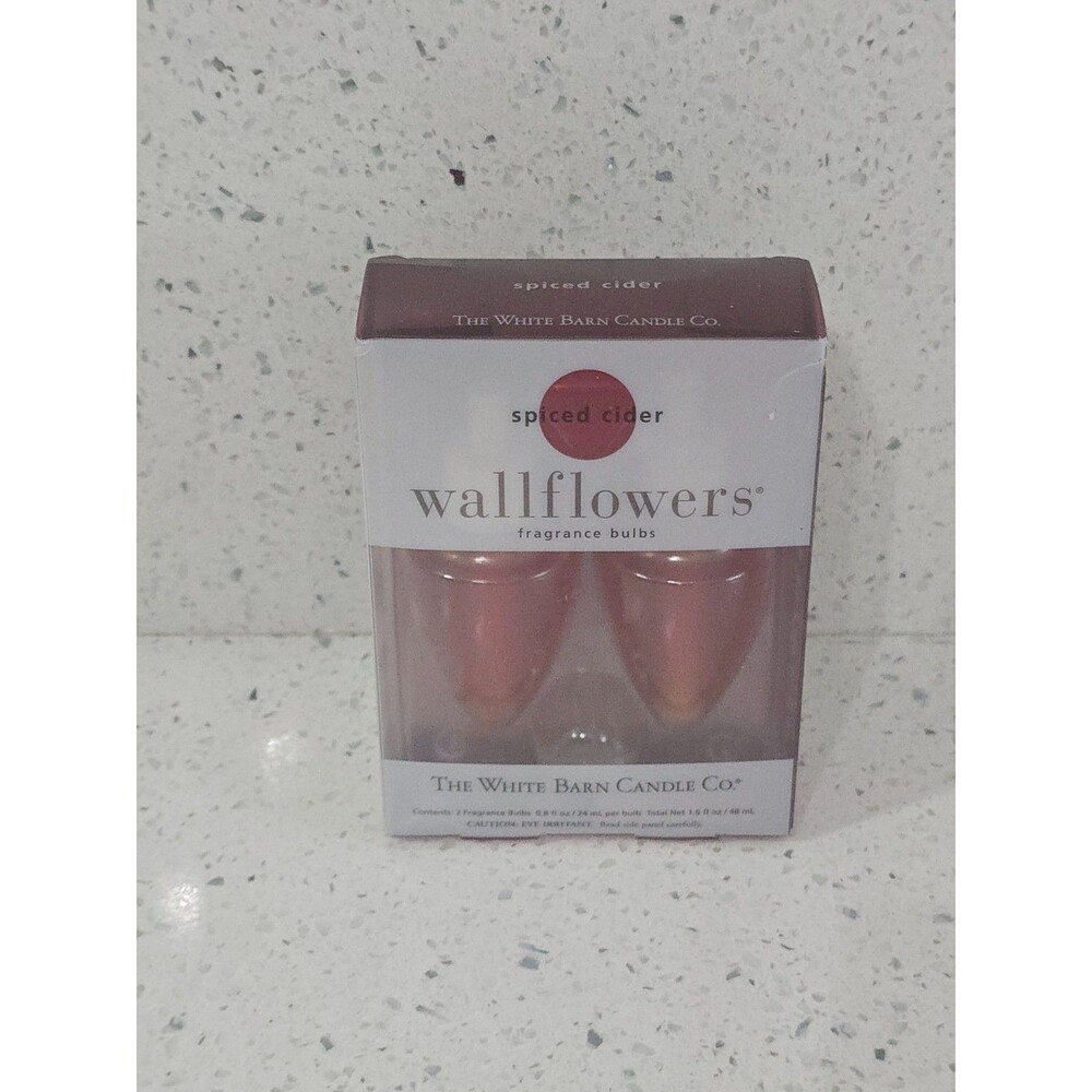Bath & Body Works SPICED CIDER Wallflower Refill 2 Bulb 0.8 oz NIP - Picture 1 of 7